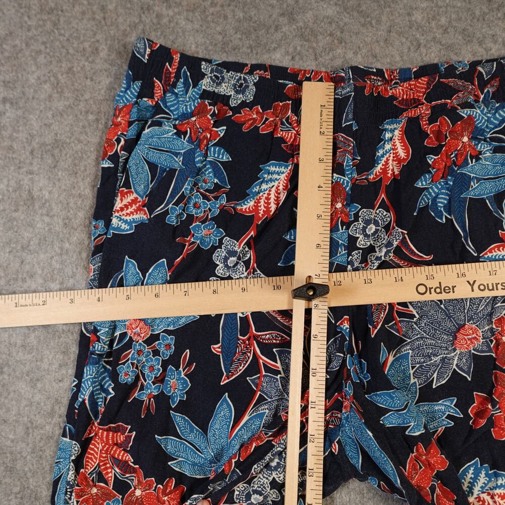 J. Jill Pants Womens Medium Wide Leg Beachy Pull On Floral Ankle - Picture 3 of 11